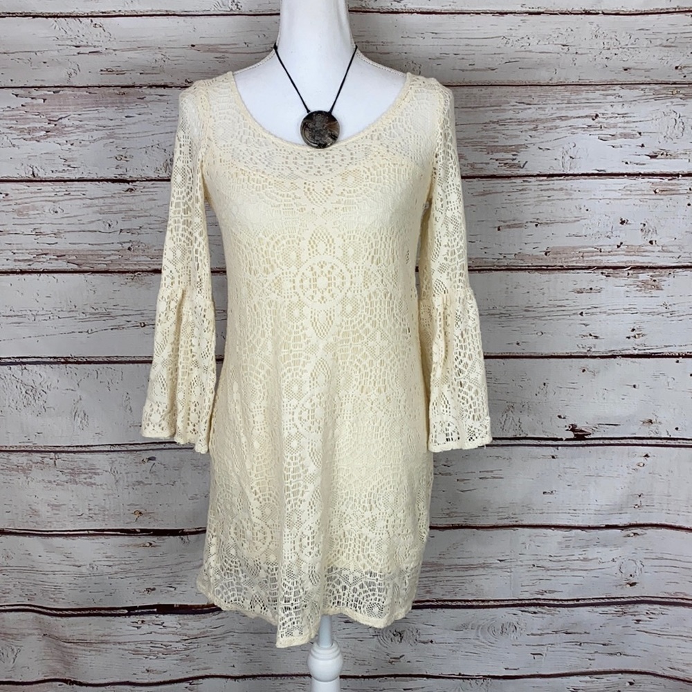 American Eagle Lace Cream Dress XS